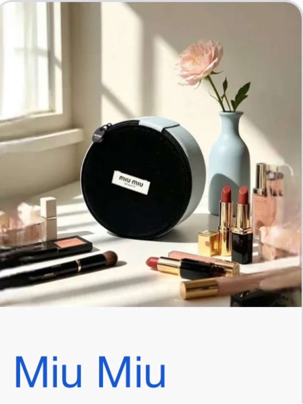 Miu Miu Beauty Vanity Box in Off-White and Black